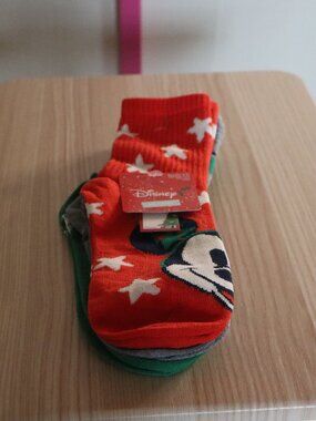 3-Pack Disney Holiday Socks, Shoe Size 4 - 10; Sock Size 9-11 NWTs